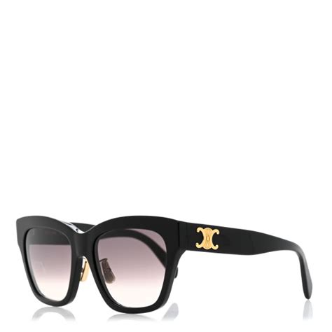 celine cl40253f|CELINE Acetate Sunglasses CL40253F Black.